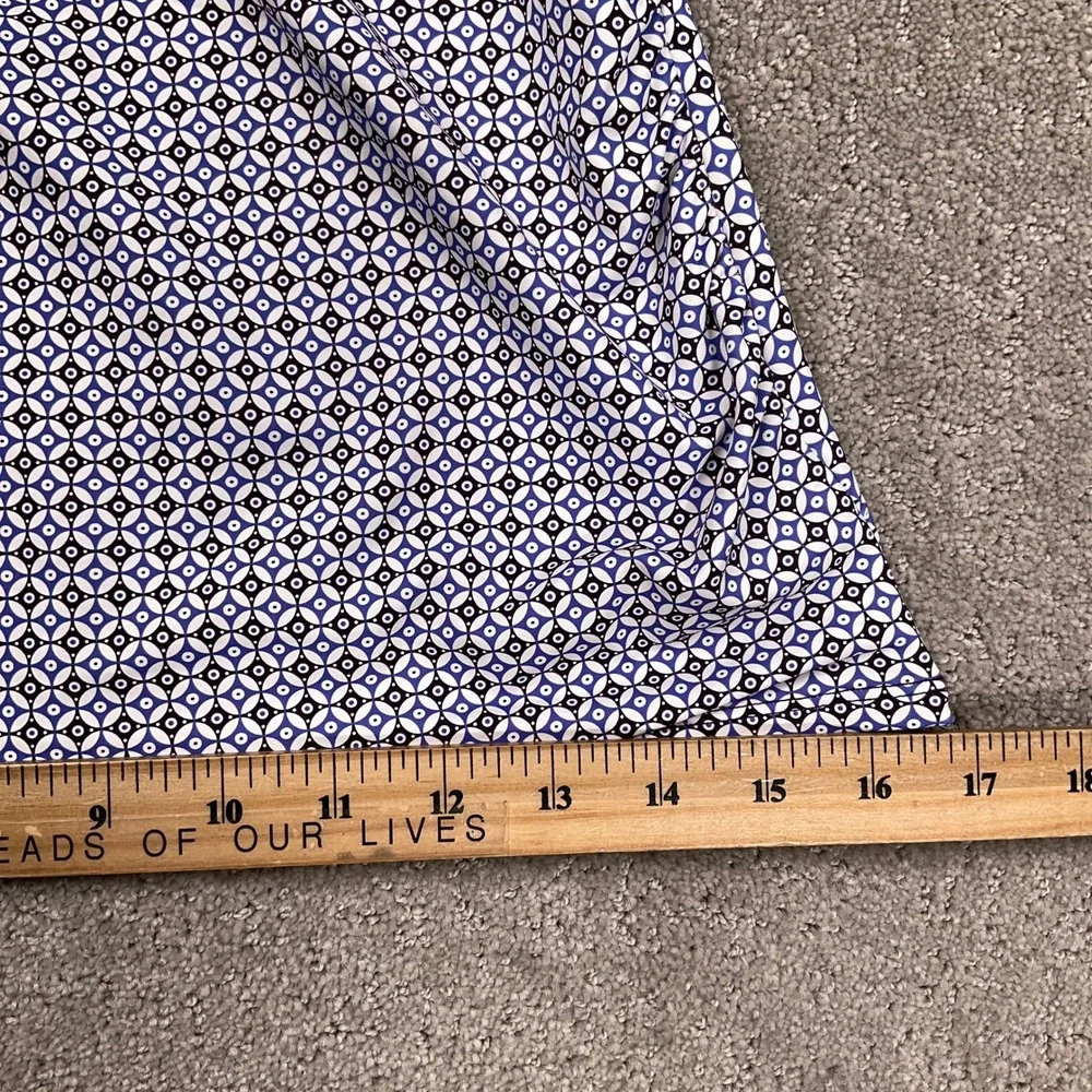 Lands End Tankini Top Womens‎ 2 Purple Blue Geometric Floral Twist Front
